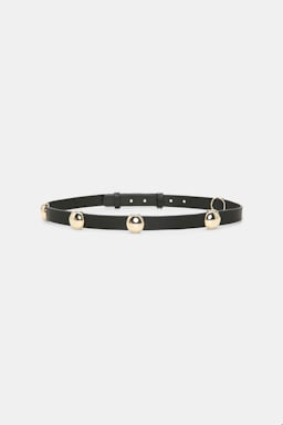 Dorothee Schumacher 3 cm breiter Ledergürtel mit beweglichen Nieten black