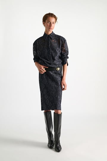 Dorothee Schumacher Leather belt with moveable studs black