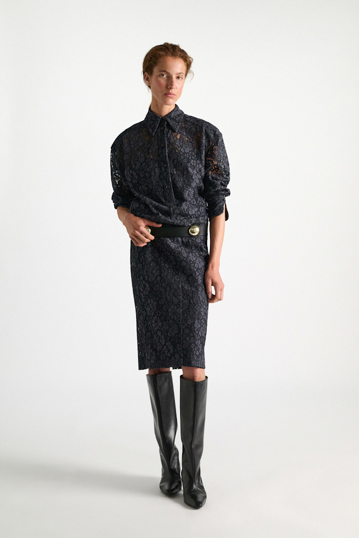 Dorothee Schumacher Leather belt with moveable studs black
