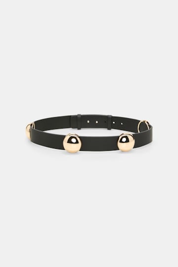 Dorothee Schumacher Leather belt with moveable studs black