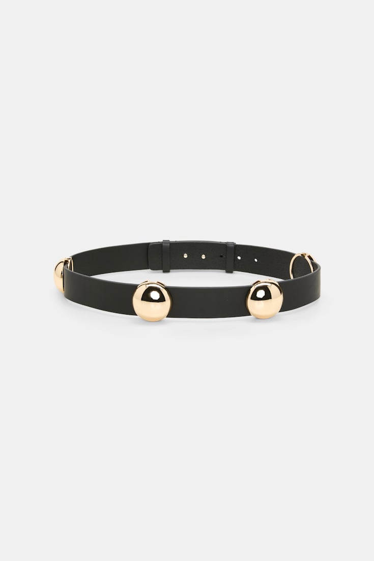 Dorothee Schumacher Leather belt with moveable studs black