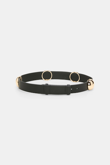 Dorothee Schumacher Leather belt with moveable studs black