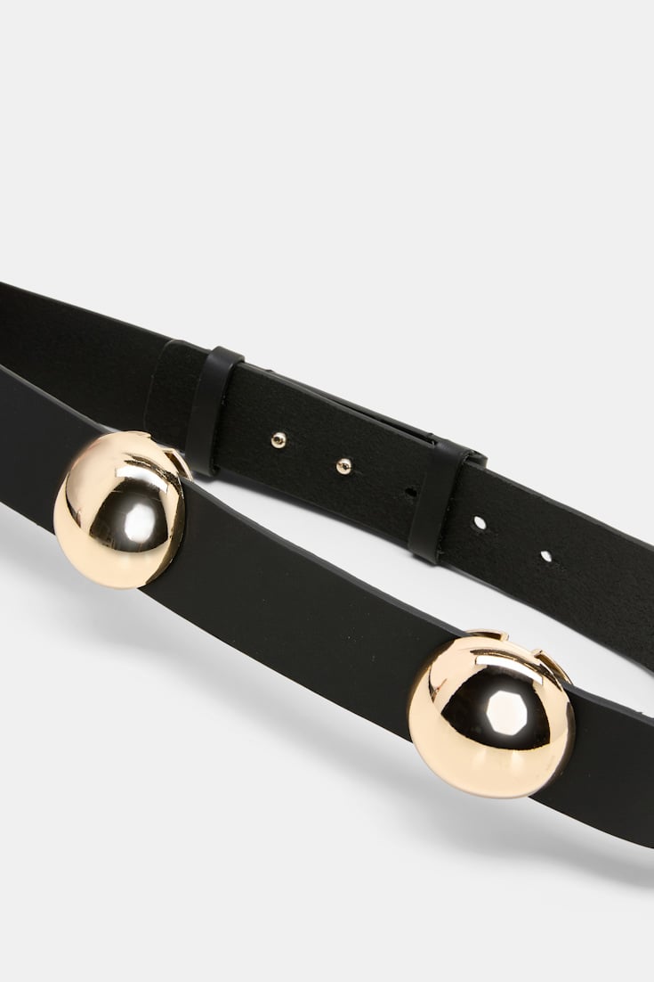 Dorothee Schumacher Leather belt with moveable studs black