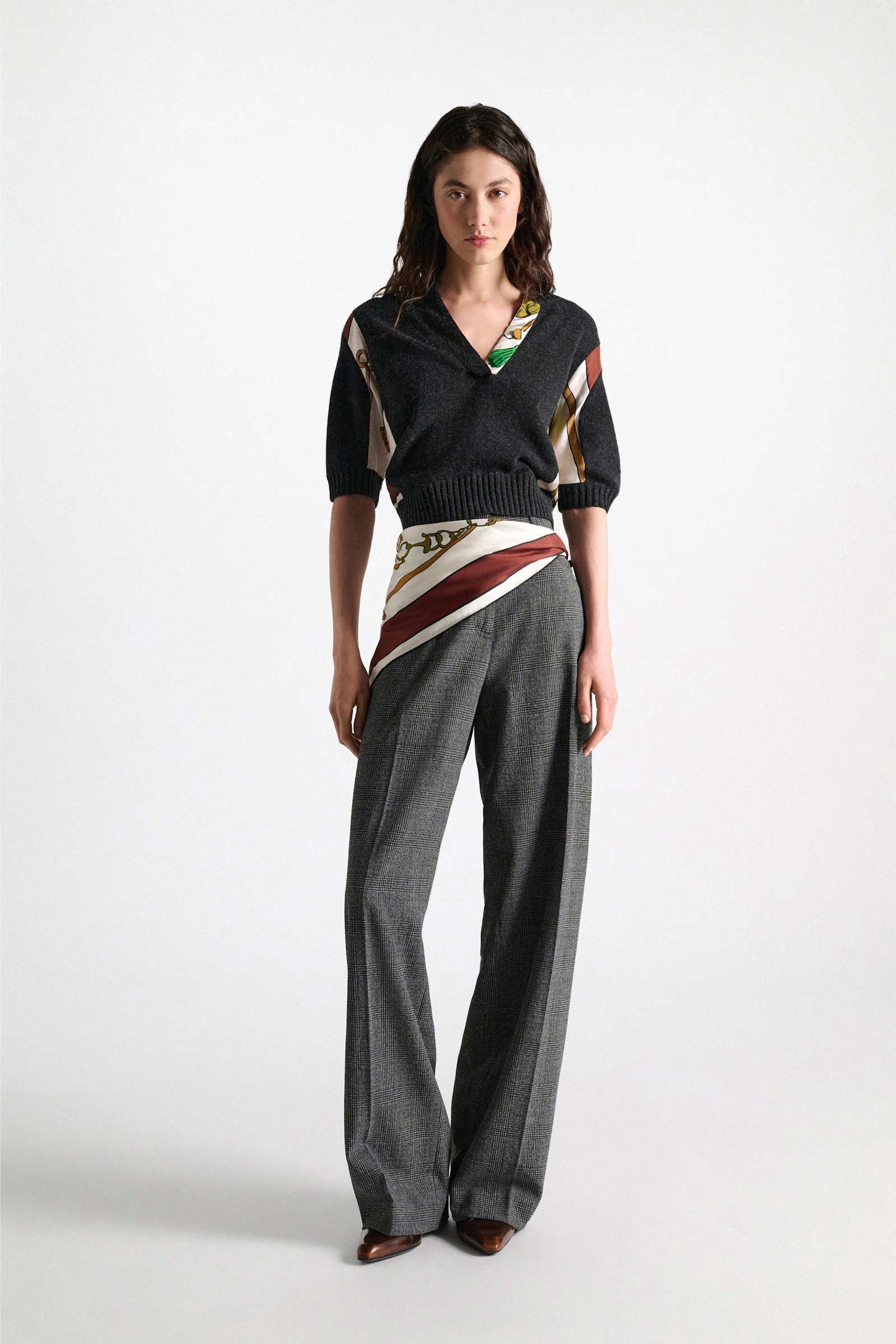 Dorothee Schumacher Styling Piece im Signature Print Brown Ribbon scarf