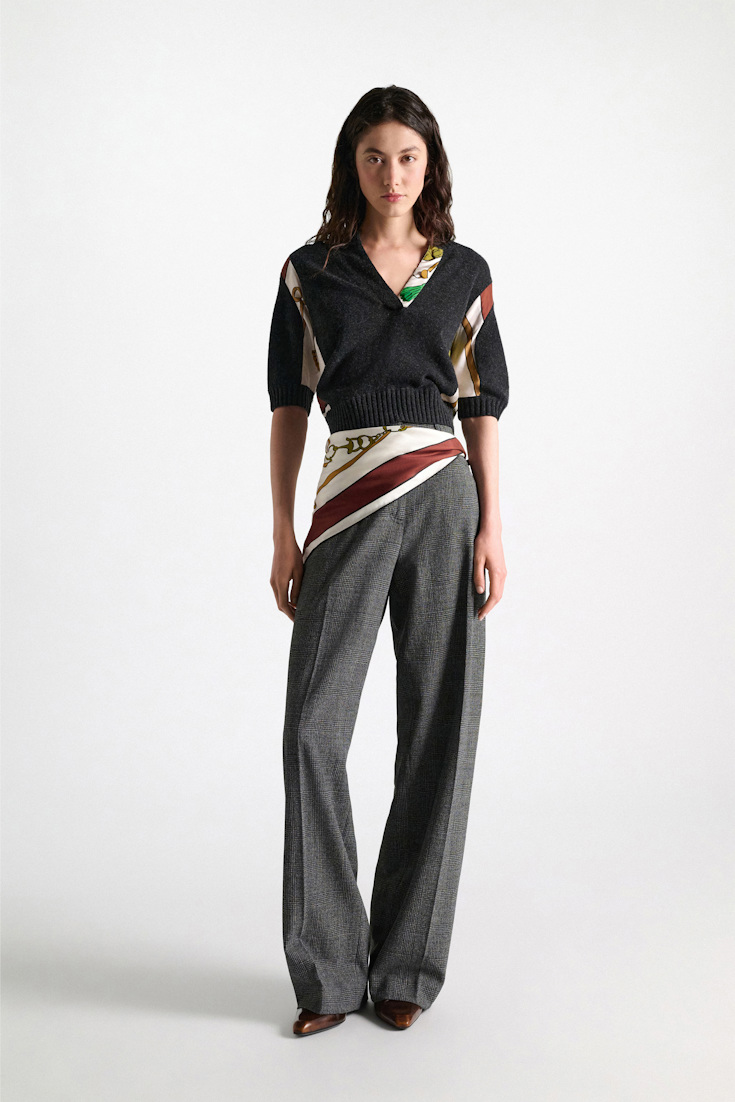 Dorothee Schumacher Styling Piece im Signature Print Brown Ribbon scarf