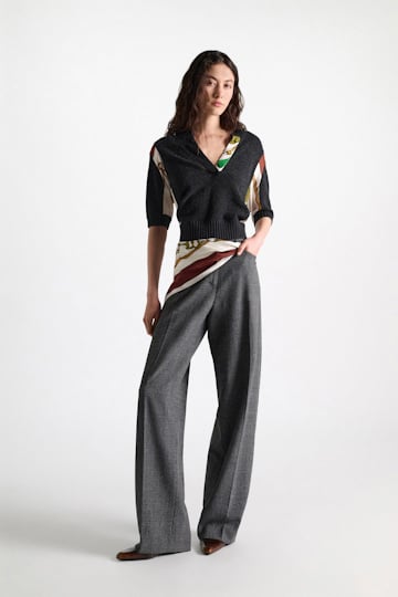 Dorothee Schumacher Styling Piece im Signature Print Brown Ribbon scarf