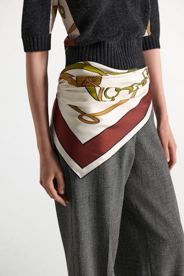 Dorothee Schumacher Styling Piece im Signature Print Brown Ribbon scarf