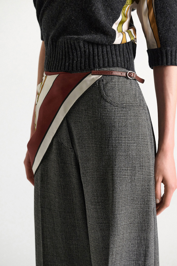 Dorothee Schumacher Styling Piece im Signature Print Brown Ribbon scarf