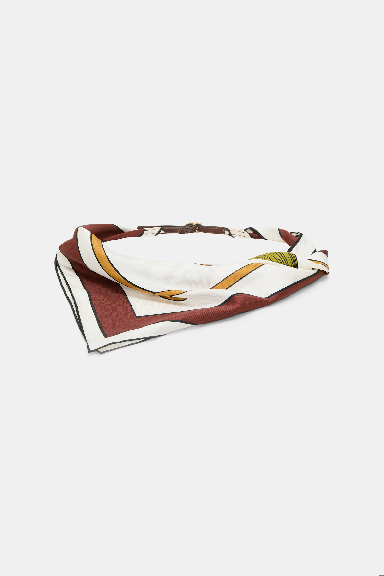 Dorothee Schumacher Styling Piece im Signature Print Brown Ribbon scarf