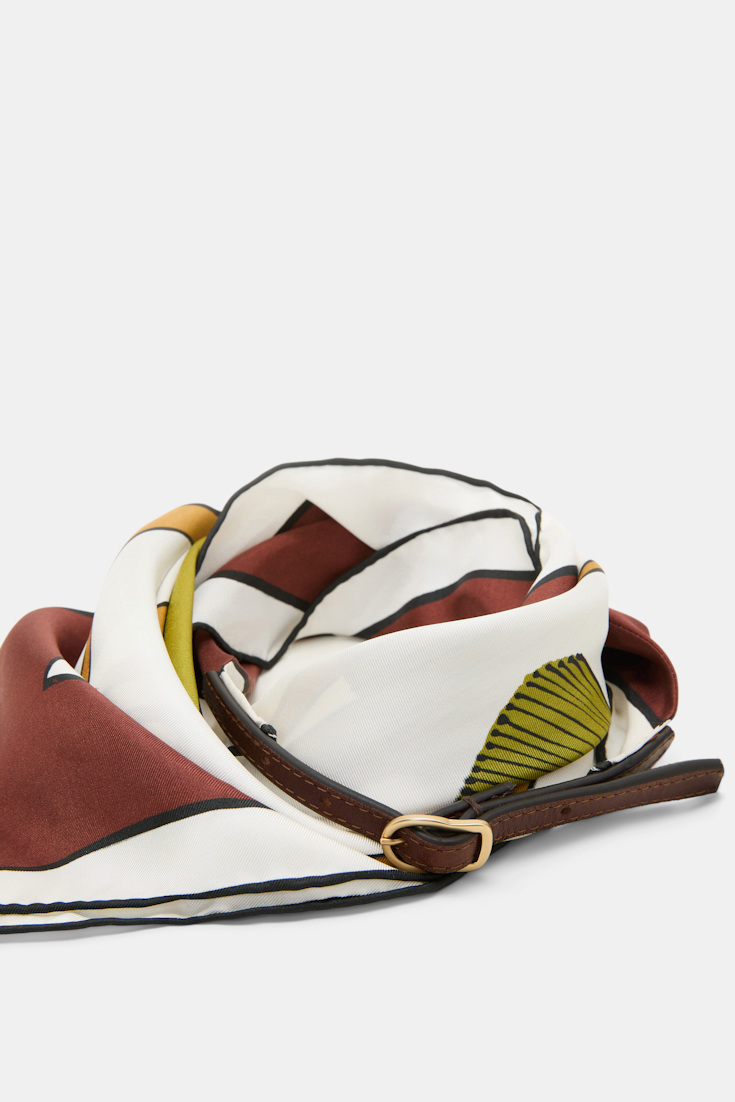 Dorothee Schumacher Styling Piece im Signature Print Brown Ribbon scarf