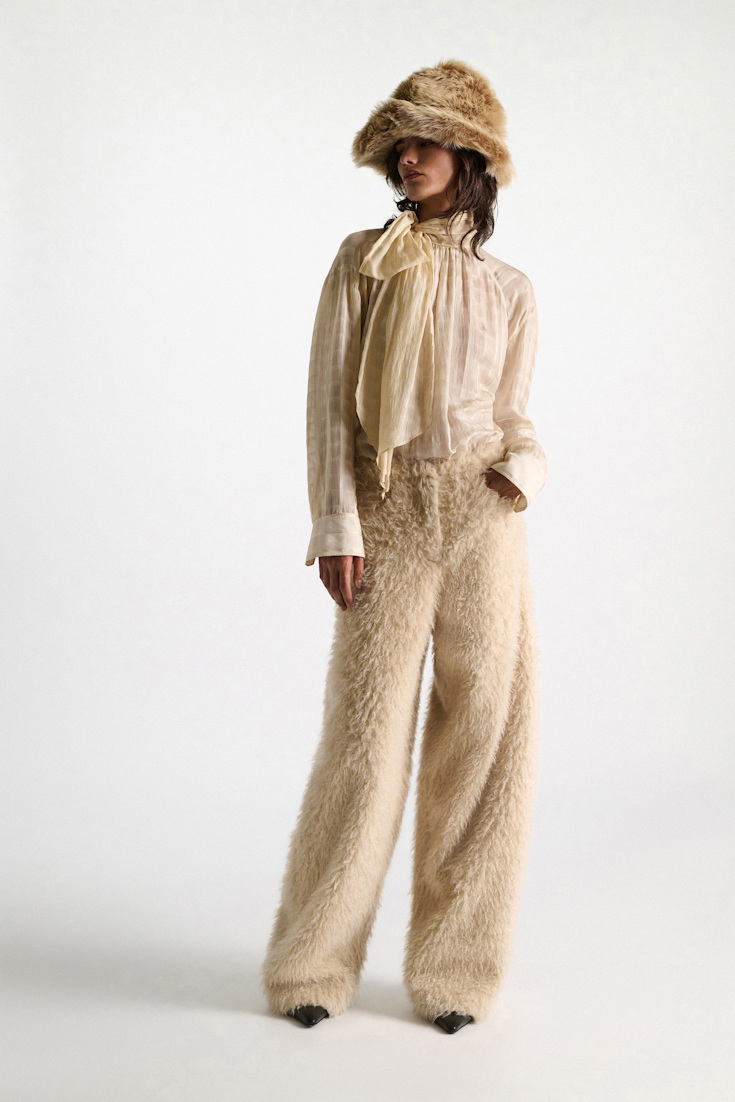 Dorothee Schumacher Lamb fur bucket hat saffron