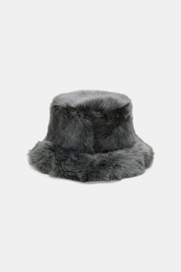 Dorothee Schumacher Lamb fur bucket hat anthracite