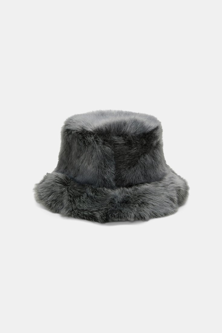 Dorothee Schumacher Lamb fur bucket hat anthracite