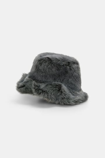 Dorothee Schumacher Lamb fur bucket hat anthracite