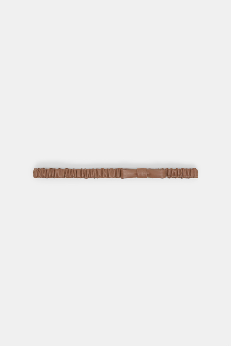 Dorothee Schumacher Dehnbarer elastischer Gürtel mit Schleife hazelnut