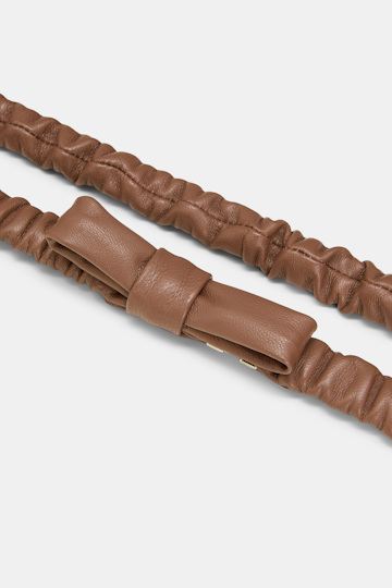 Dorothee Schumacher Dehnbarer elastischer Gürtel mit Schleife hazelnut