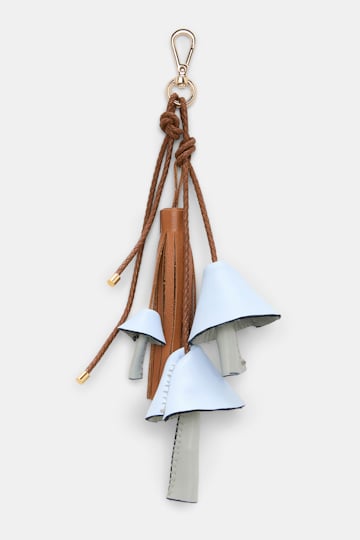 Dorothee Schumacher Handmade leather mushroom styling accessory blue tan mix