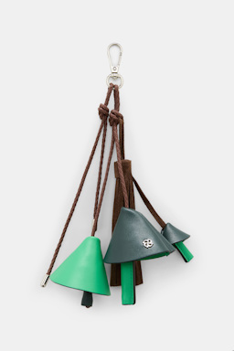 Dorothee Schumacher Handmade leather mushroom styling accessory green brown patch