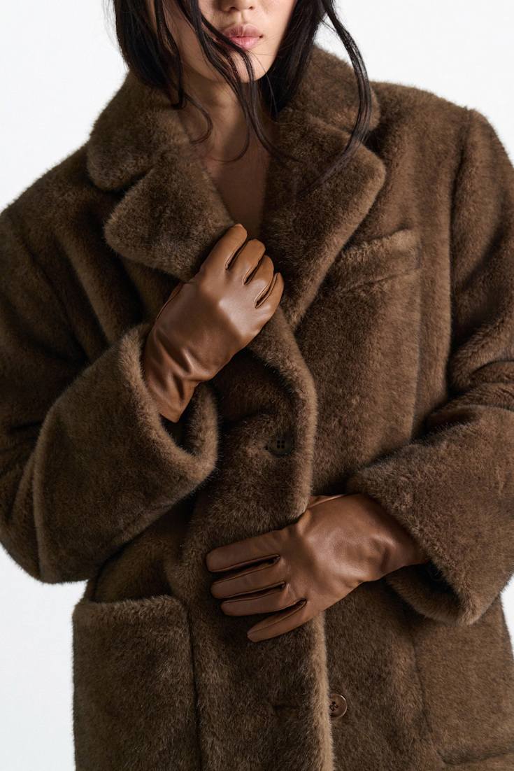 Dorothee Schumacher Lambskin gloves hazelnut