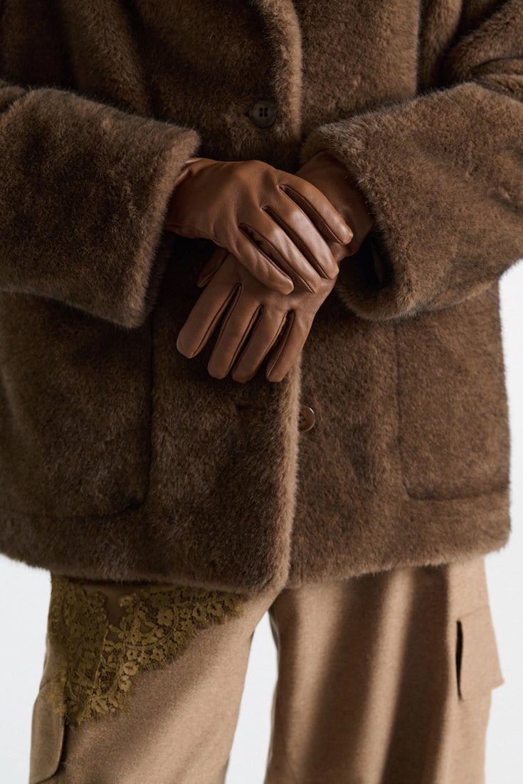Dorothee Schumacher Lambskin gloves hazelnut
