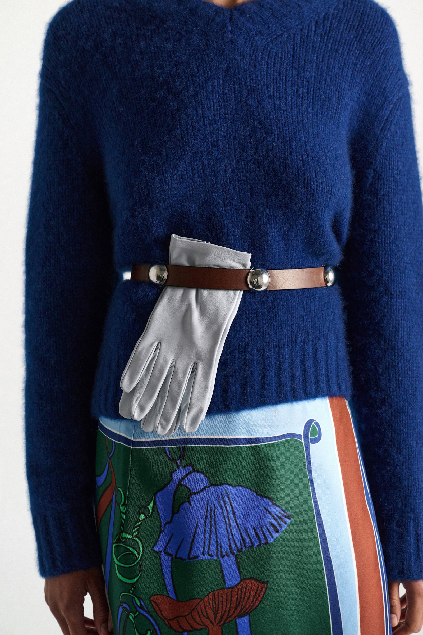 Dorothee Schumacher Lambskin gloves winter blue