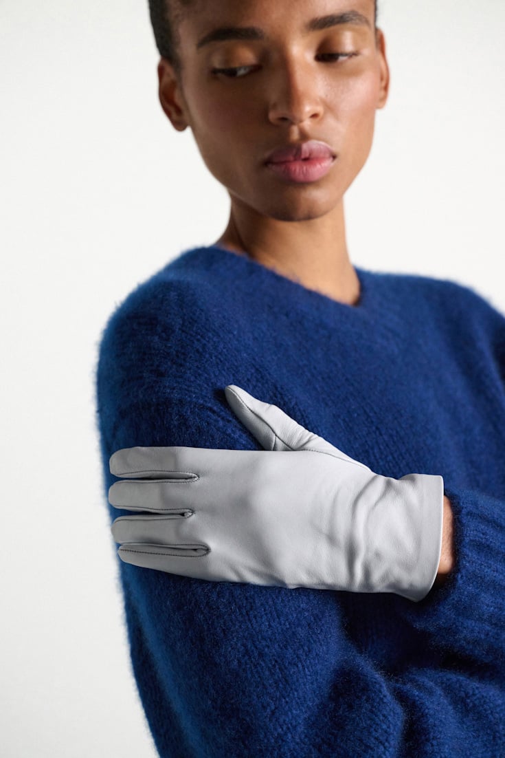 Dorothee Schumacher Lambskin gloves winter blue