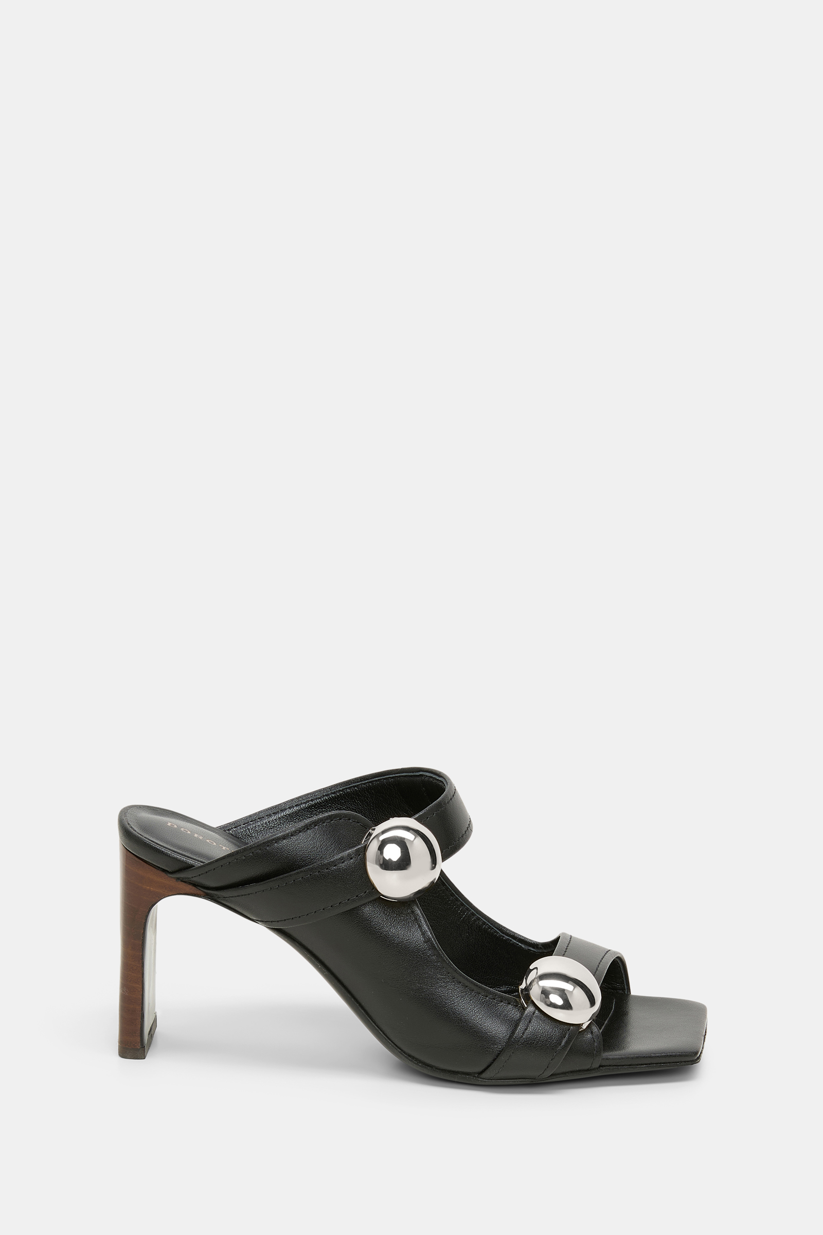 Dorothee Schumacher Sandalen mit übergroßen silberfarbenen Nieten black Product Front View