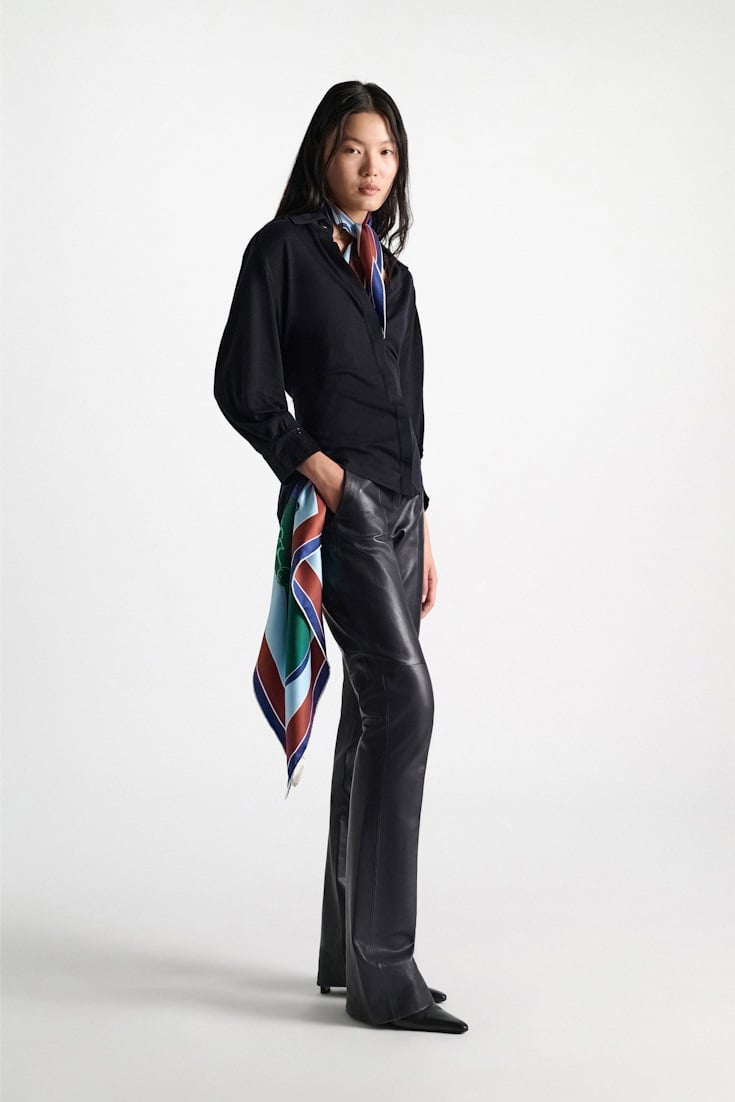 Dorothee Schumacher Printed silk twill scarf colorful ribbon scarf