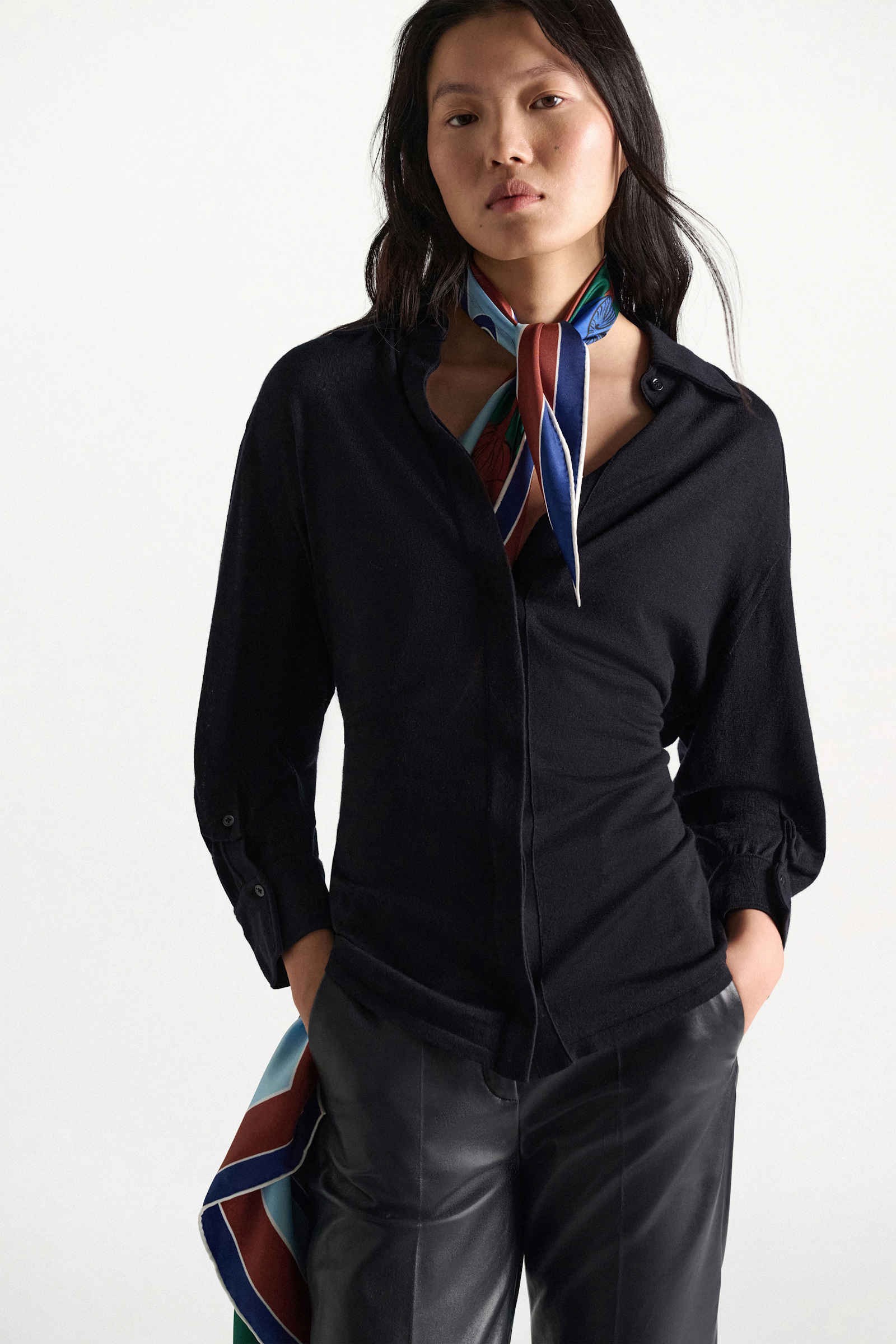 Dorothee Schumacher Printed silk twill scarf colorful ribbon scarf