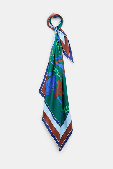 Dorothee Schumacher Printed silk twill scarf colorful ribbon scarf
