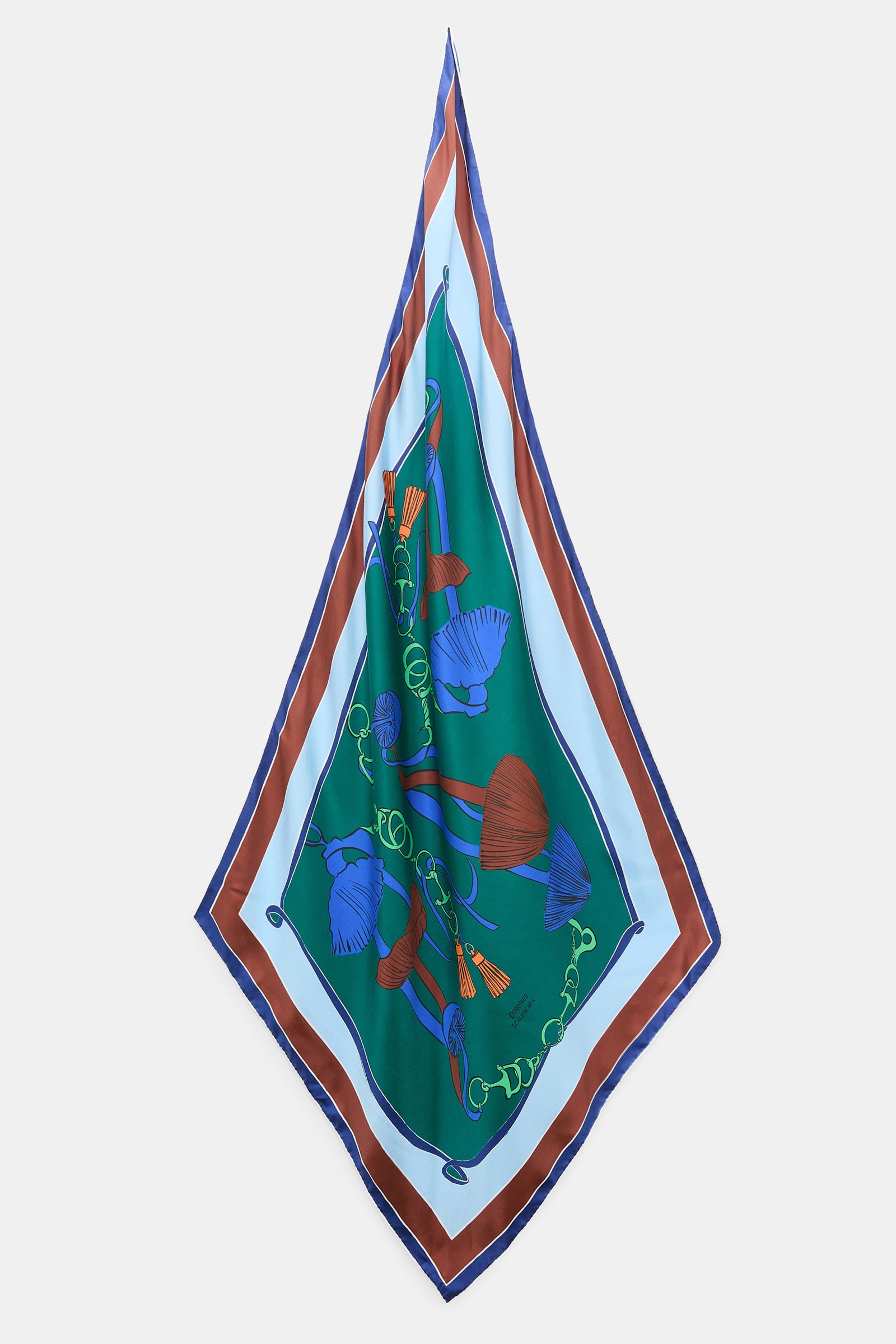 Dorothee Schumacher Printed silk twill scarf colorful ribbon scarf