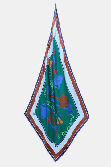 Dorothee Schumacher Printed silk twill scarf colorful ribbon scarf