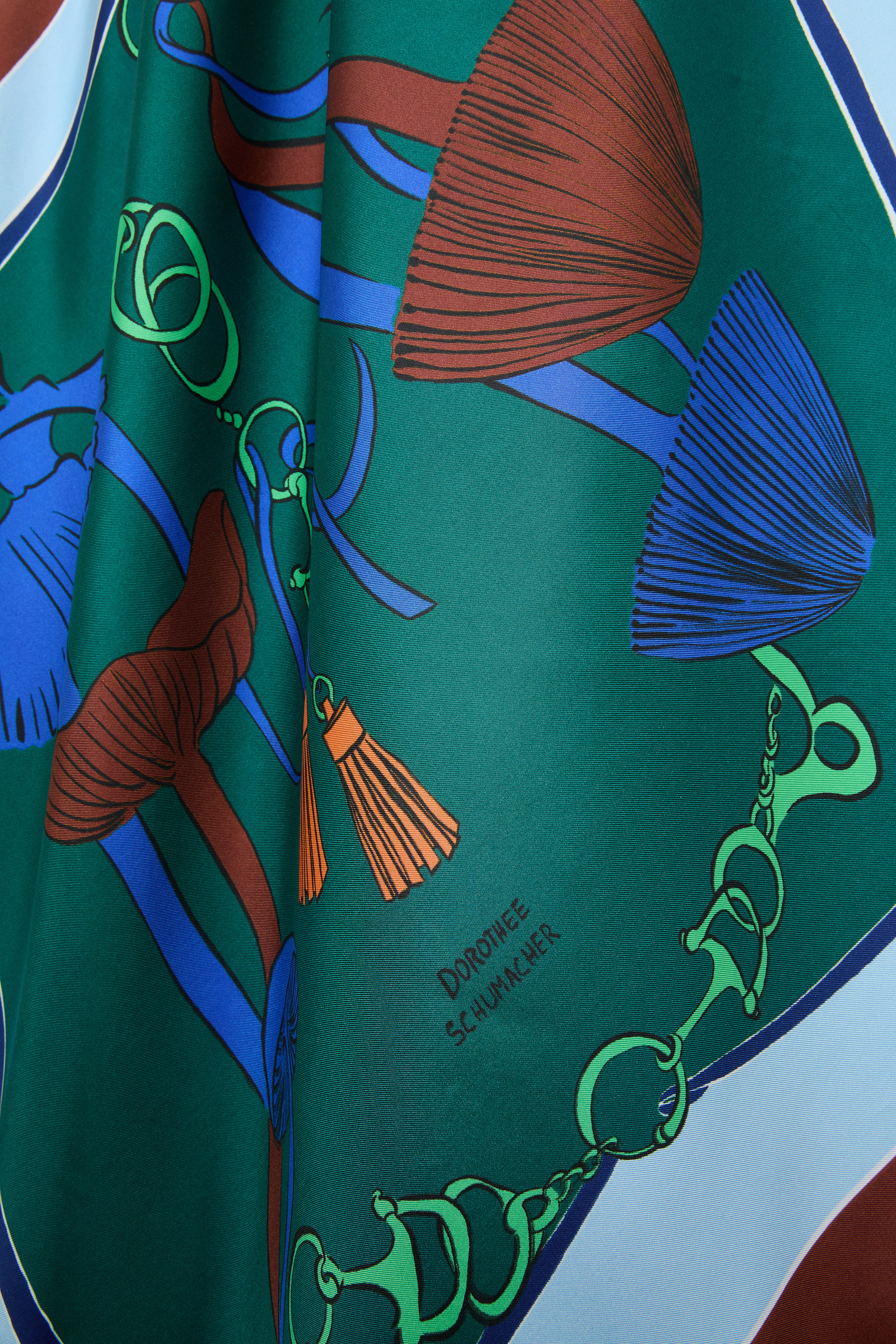 Dorothee Schumacher Printed silk twill scarf colorful ribbon scarf