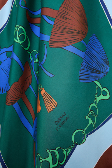 Dorothee Schumacher Printed silk twill scarf colorful ribbon scarf