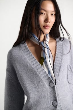 Dorothee Schumacher Printed silk twill scarf Blue Ribbon scarf