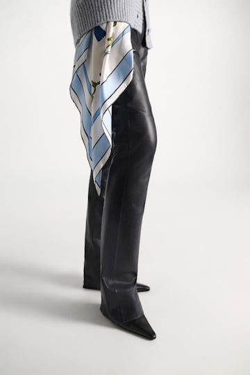 Dorothee Schumacher Printed silk twill scarf Blue Ribbon scarf