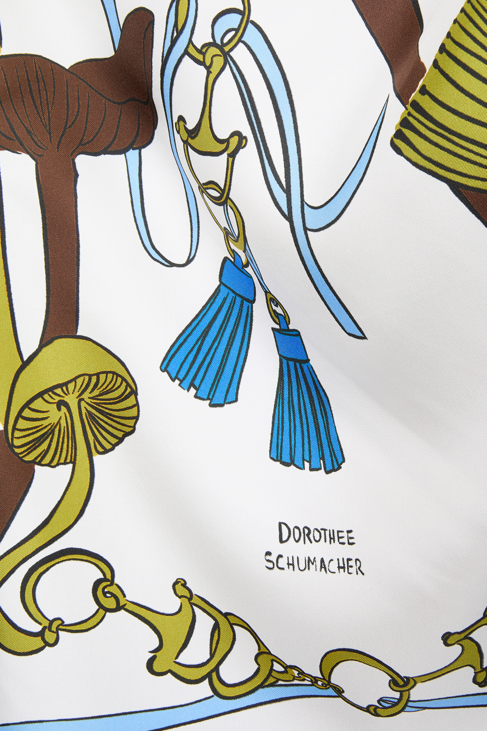 Dorothee Schumacher Printed silk twill scarf Blue Ribbon scarf