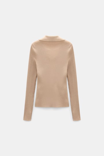 Dorothee Schumacher Ribbed Lurex-Merino pullover almond Product Detail View