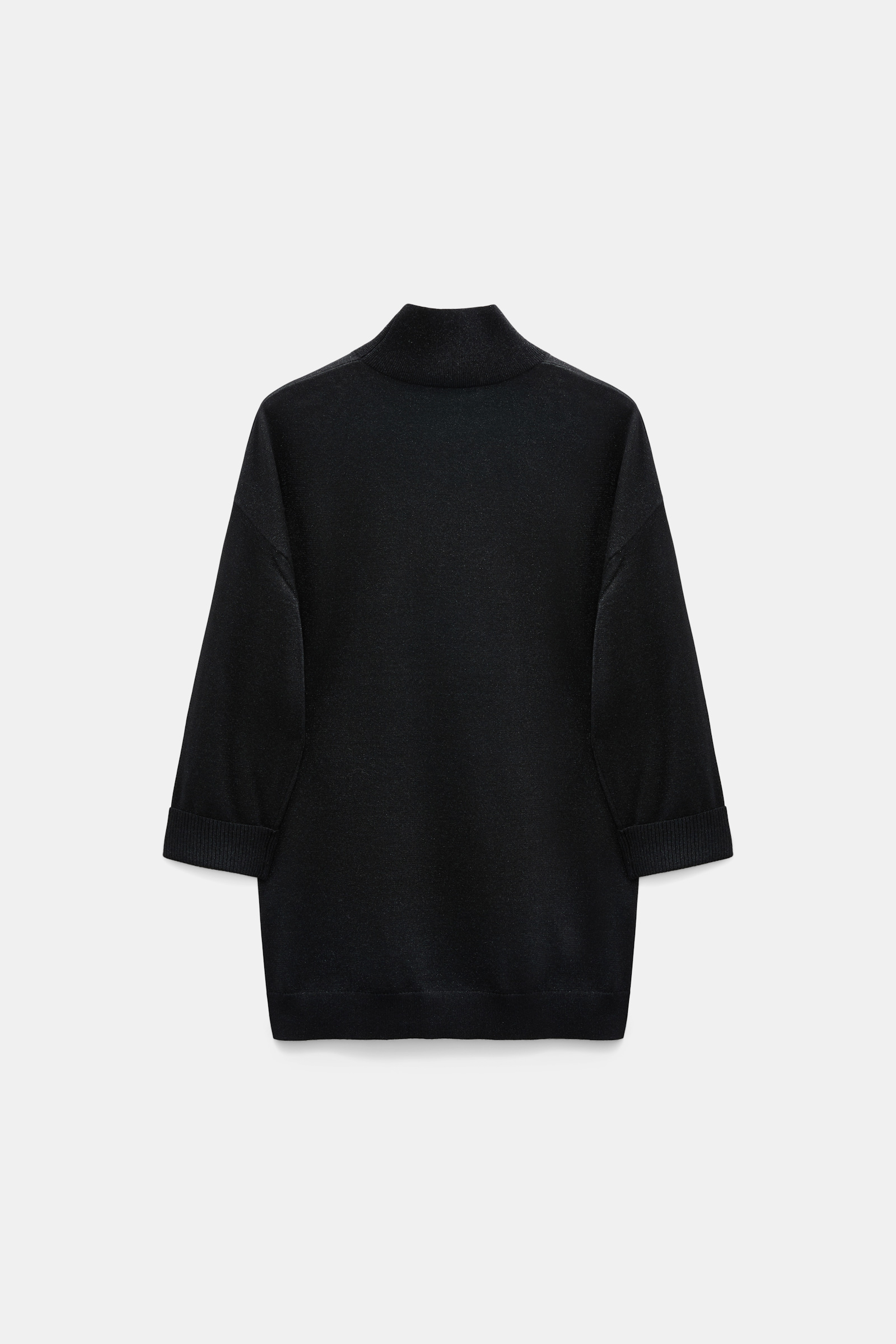 Dorothee Schumacher Rollkragenpullover aus Lurex-Merino-Mix vinyl black Product Detail View