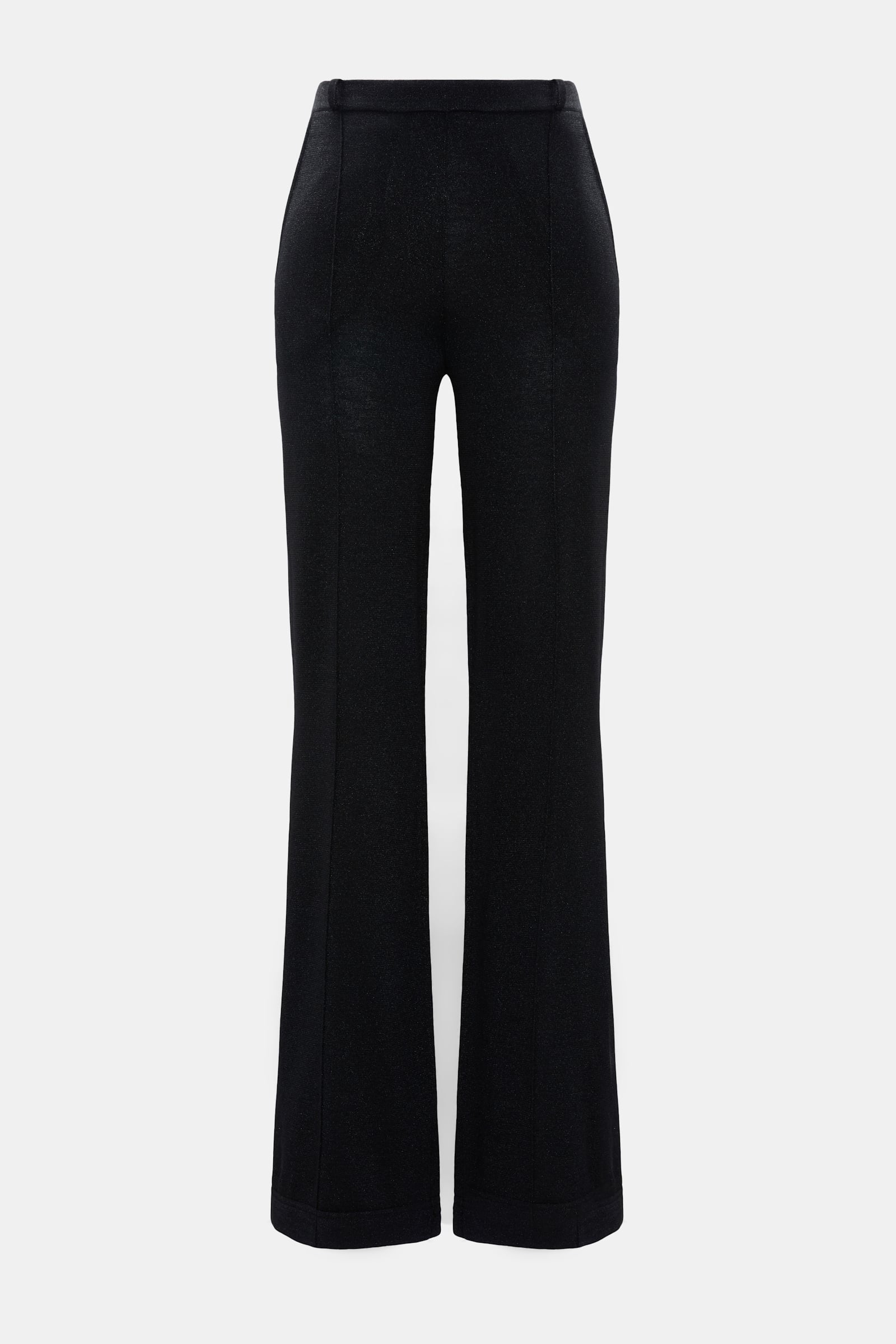 Dorothee Schumacher Strickhose aus Lurex-Merino-Mix vinyl black Product Front View