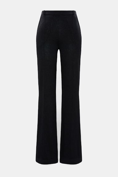 Dorothee Schumacher Strickhose aus Lurex-Merino-Mix vinyl black