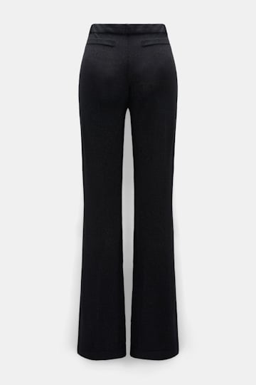 Dorothee Schumacher Shimmering Lurex-Merino knit pants vinyl black Product Detail View