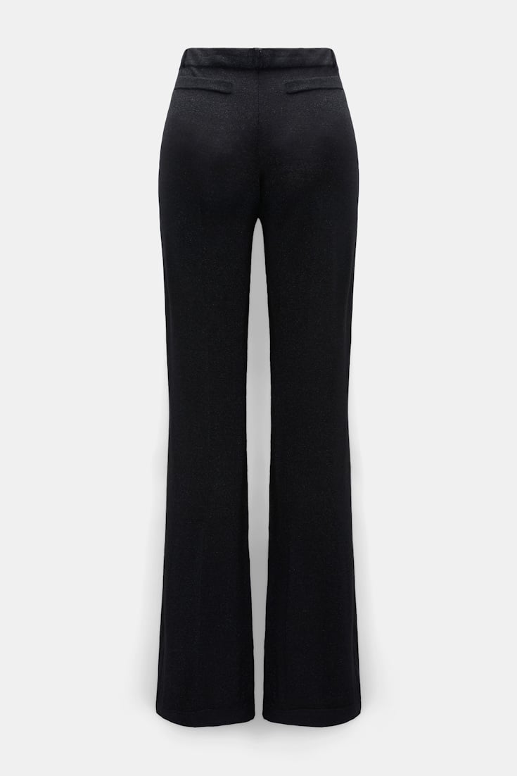 Dorothee Schumacher Strickhose aus Lurex-Merino-Mix vinyl black Product Detail View