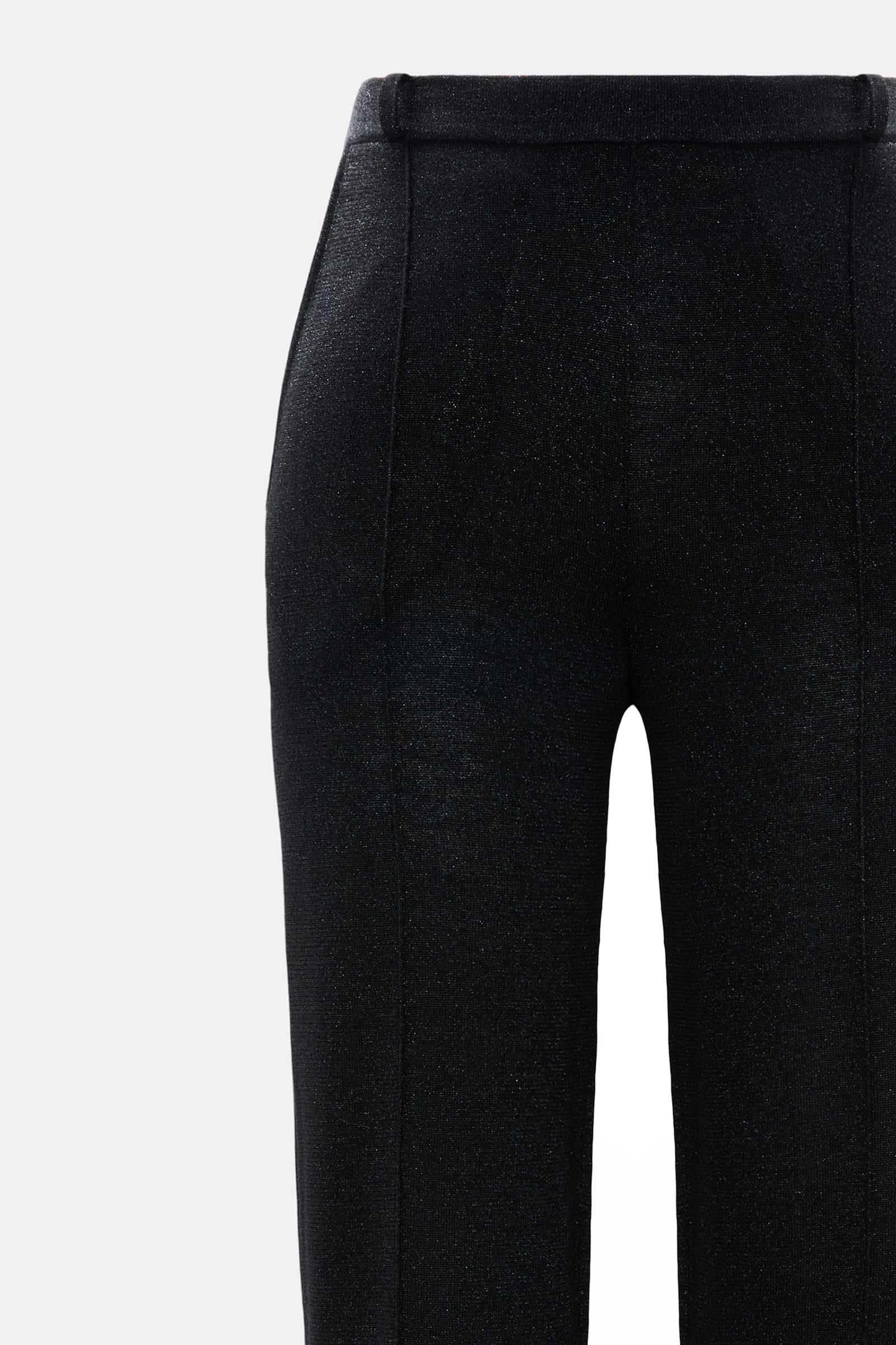 Dorothee Schumacher Strickhose aus Lurex-Merino-Mix vinyl black Product Detail View