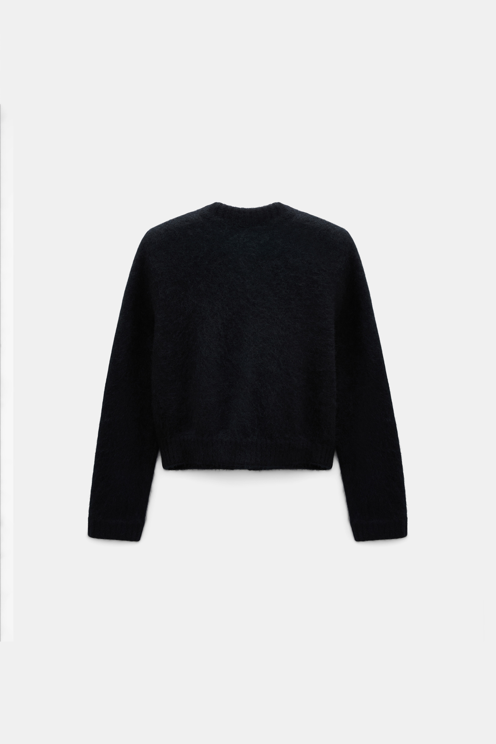 Dorothee Schumacher Fluffy Cardigan mit Taschen  aus Merino und Kaschmir vinyl black Product Detail View