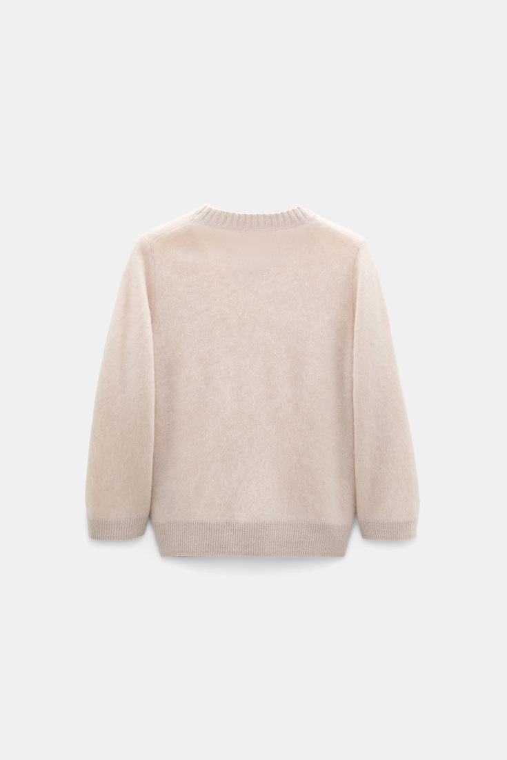 Dorothee Schumacher Fluffy knit V-neck pullover almond Product Detail View