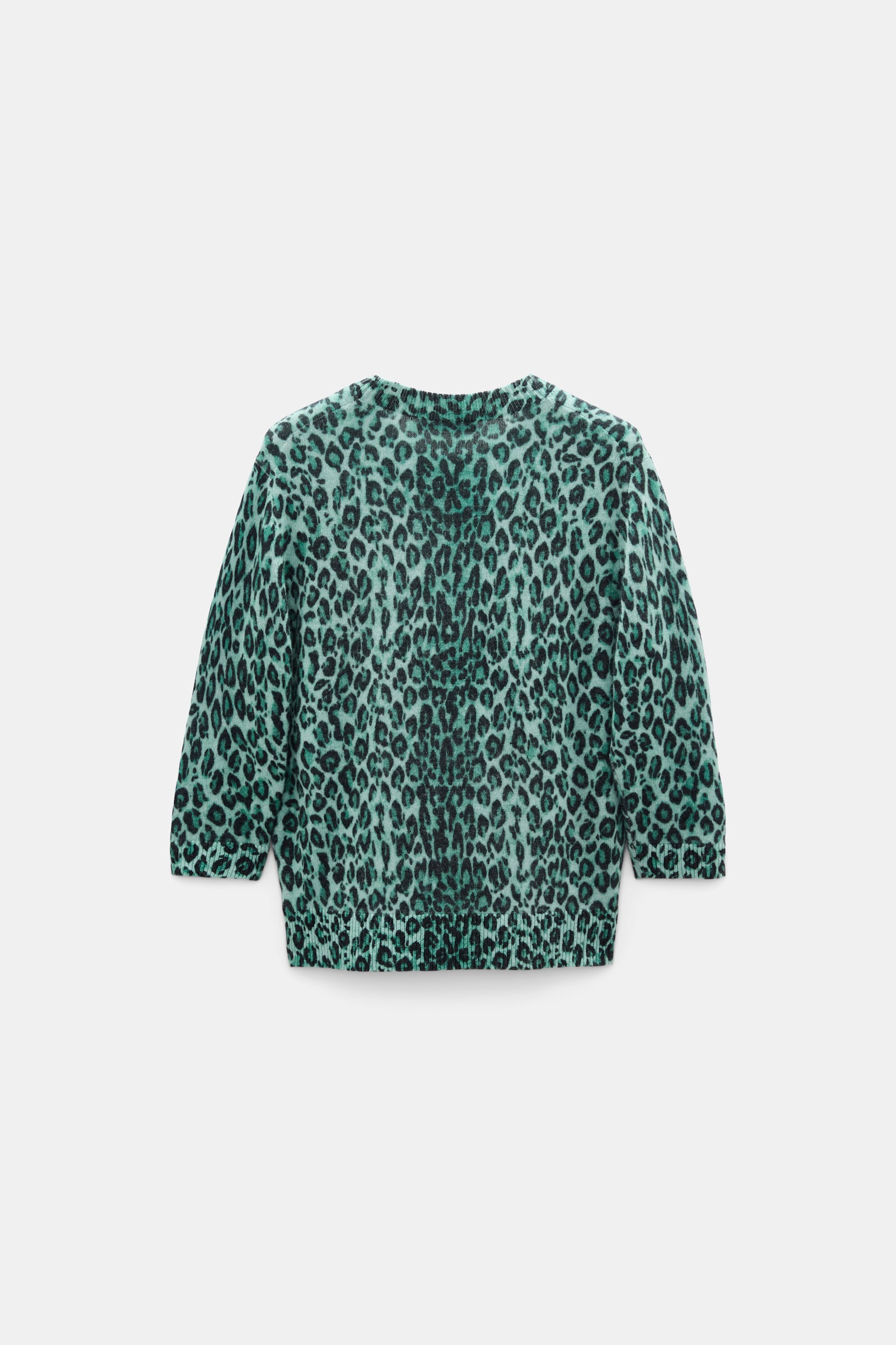 Dorothee Schumacher Merino-cashmere leopard print pullover leo allover green Product Detail View
