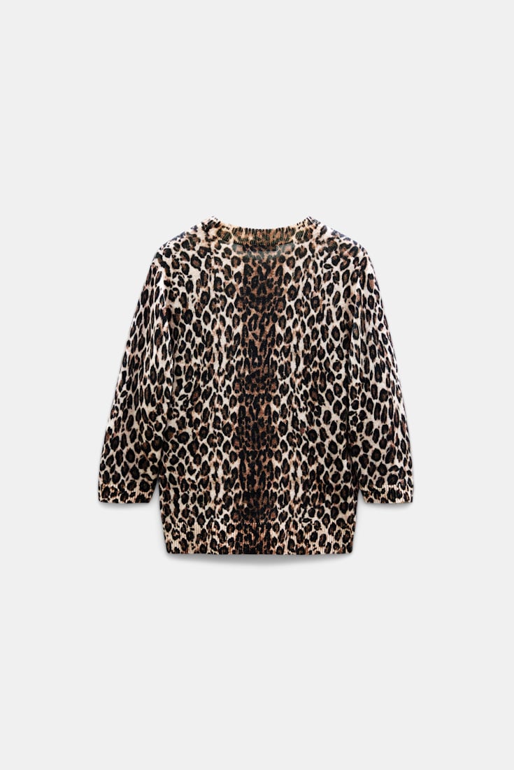 Dorothee Schumacher Merino-cashmere leopard print pullover leo allover brown Product Detail View
