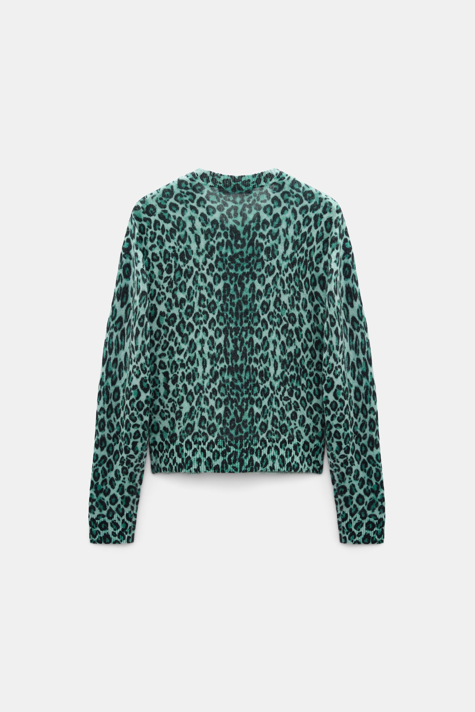 Dorothee Schumacher Merino-cashmere leopard print cardigan leo allover green Product Detail View