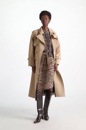 Dorothee Schumacher Merino-cashmere leopard print cardigan leo allover brown Model Front View